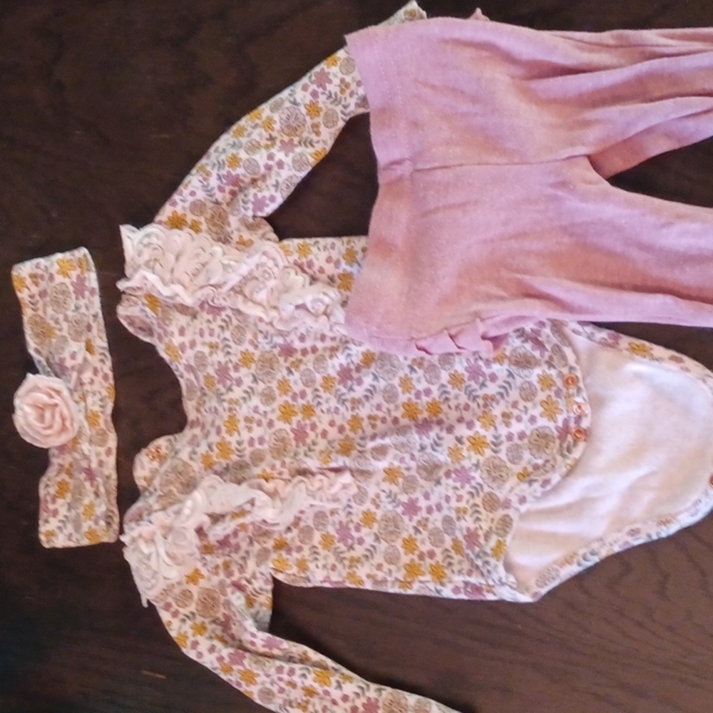 Tahari baby outfit with head band.